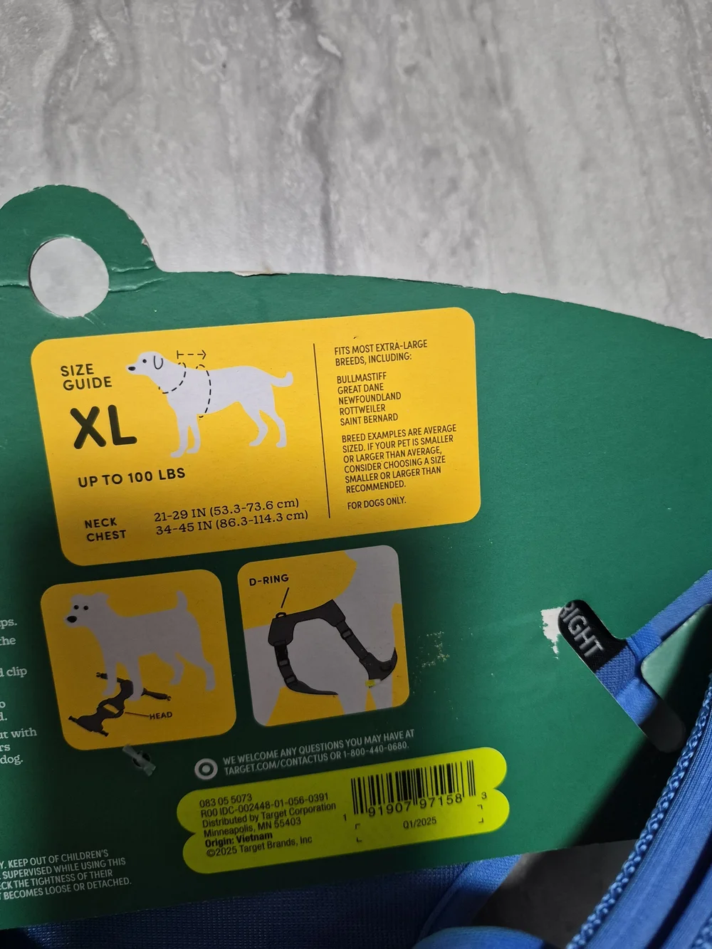 BOOTS & BARKLEY Adjustable Comfortable Dog Harness XL